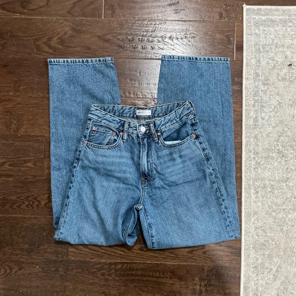 Stylish Blue Straight Leg Women's Jeans